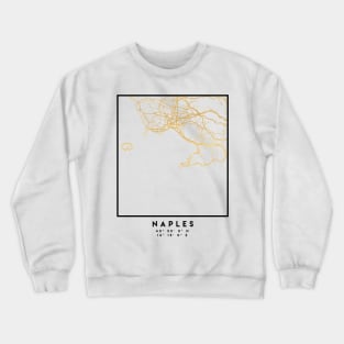 NAPLES ITALY CITY STREET MAP ART Crewneck Sweatshirt